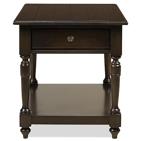 Rectangular End Table with 1 Drawer